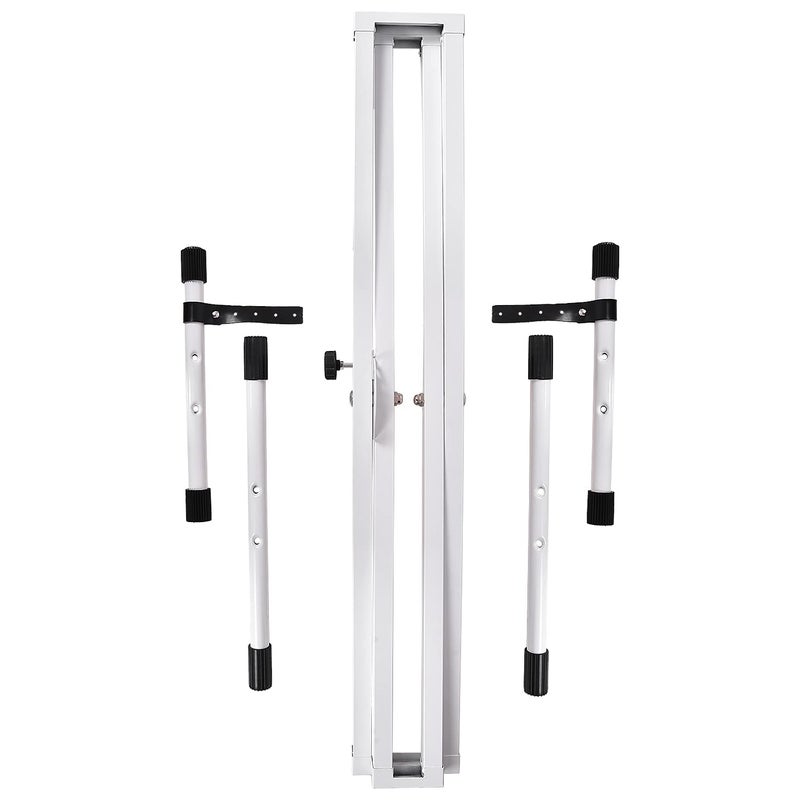 Kadence حامل بيانو قابل للتعديل مزدوج X قوي مع أحزمة قفل، NK13-3kg مزدوج مدعوم. (أبيض) - Image 4