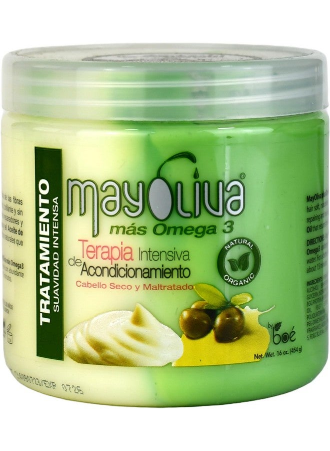 BOE Mayoliva Omega 3 Intensive Conditioning Therapy for Dry and Damaged Hair - 16 Oz, 16 Ounces - Image 1