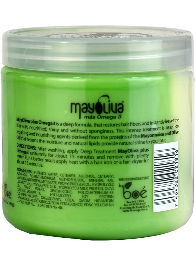 BOE Mayoliva Omega 3 Intensive Conditioning Therapy for Dry and Damaged Hair - 16 Oz, 16 Ounces - Image 2