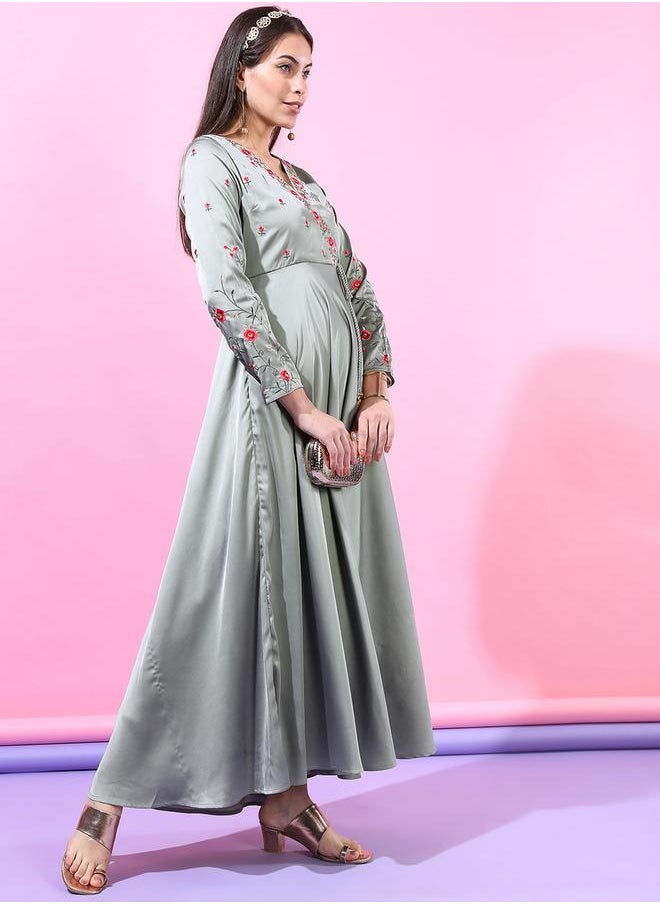 Vishudh Floral Embroidered Dress  - Image 5