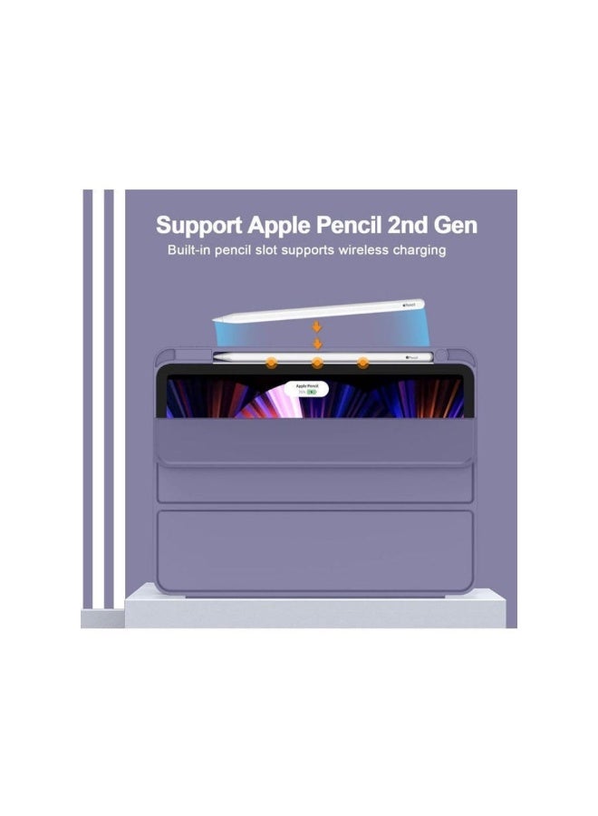 ACLIX New iPad Pro 11 Inch Case 2022 4th Gen/2021 3rd Gen/2020 2nd Gen with Pencil Holder Smart iPad Case Support Touch ID and Auto Wake/Sleep with Auto 2nd Gen Pencil Charging - Image 2