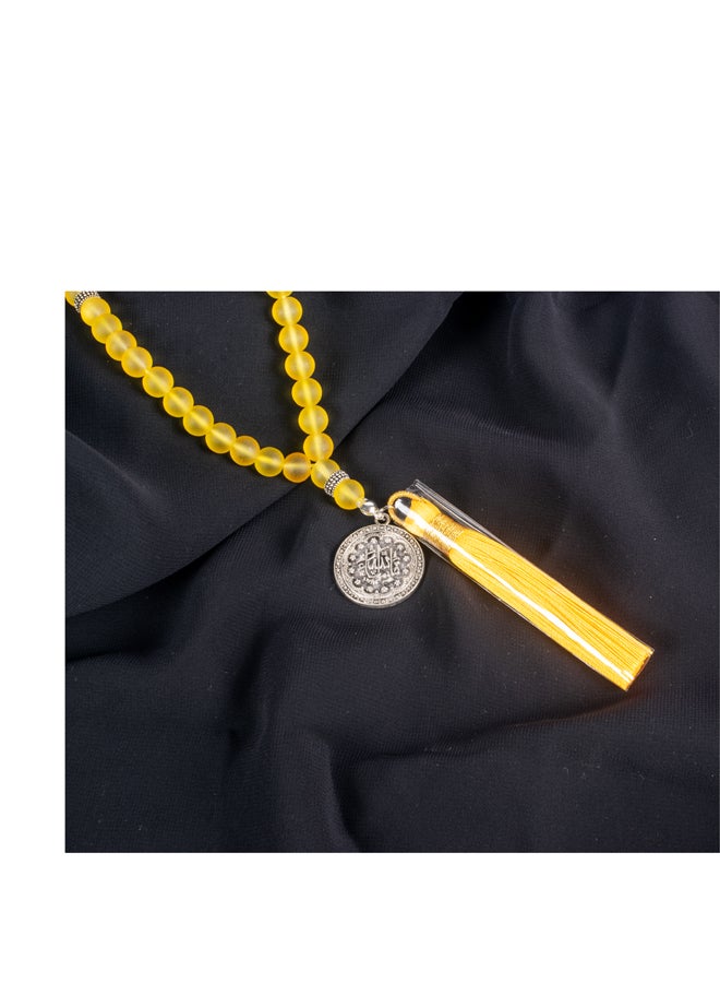 The Black Pearl Accessories Fabulous Yellow Opal Stone Prayer Bead of 33 Beads - Image 2