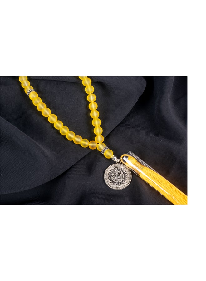 The Black Pearl Accessories Fabulous Yellow Opal Stone Prayer Bead of 33 Beads - Image 3