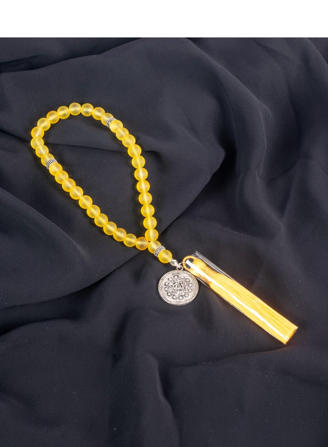 The Black Pearl Accessories Fabulous Yellow Opal Stone Prayer Bead of 33 Beads - Image 1