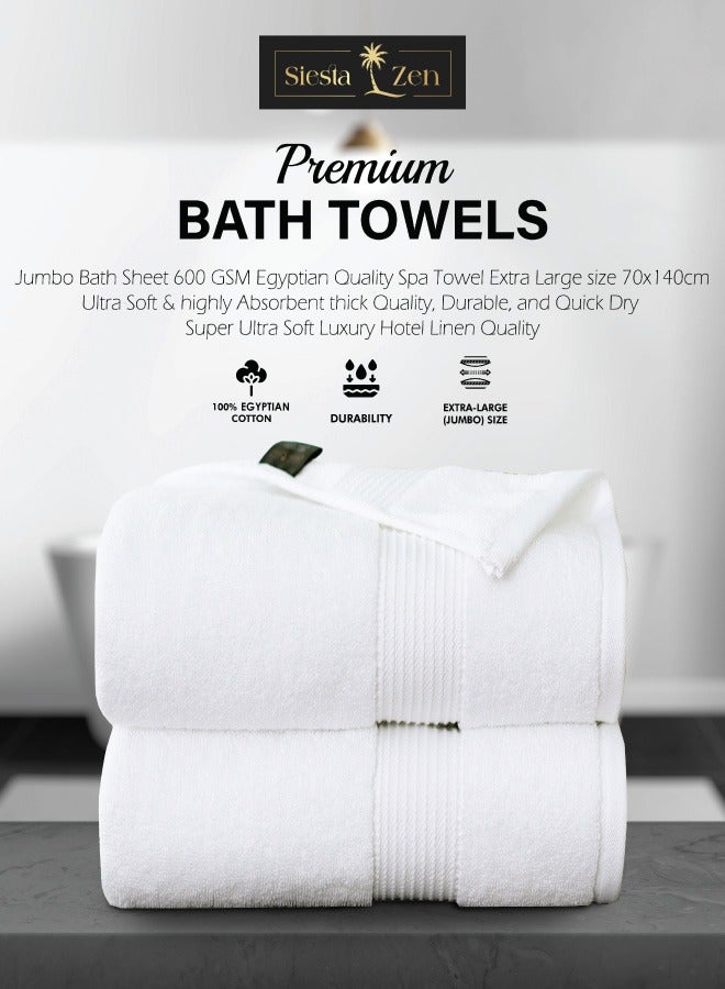 Siesta Zen Premium 100% Egyptian Cotton Bath Towel 70x140cm, Super Soft & Absorbent Towels, 600 GSM, Luxury Spa Hotel Quality, Quick Dry, Fade Resistant (Black, 70x140cm (Pack of 2))  - Image 3