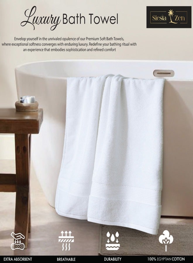 Siesta Zen Premium 100% Egyptian Cotton Bath Towel 70x140cm, Super Soft & Absorbent Towels, 600 GSM, Luxury Spa Hotel Quality, Quick Dry, Fade Resistant (Black, 70x140cm (Pack of 2))  - Image 4