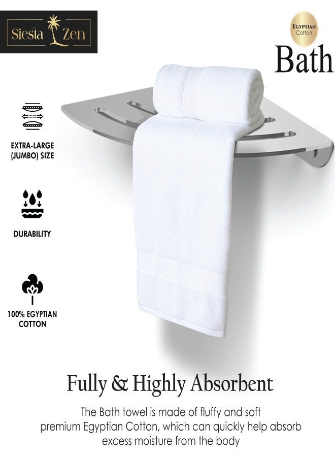 Siesta Zen Premium 100% Egyptian Cotton Bath Towel 70x140cm, Super Soft & Absorbent Towels, 600 GSM, Luxury Spa Hotel Quality, Quick Dry, Fade Resistant (Black, 70x140cm (Pack of 2))  - Image 5