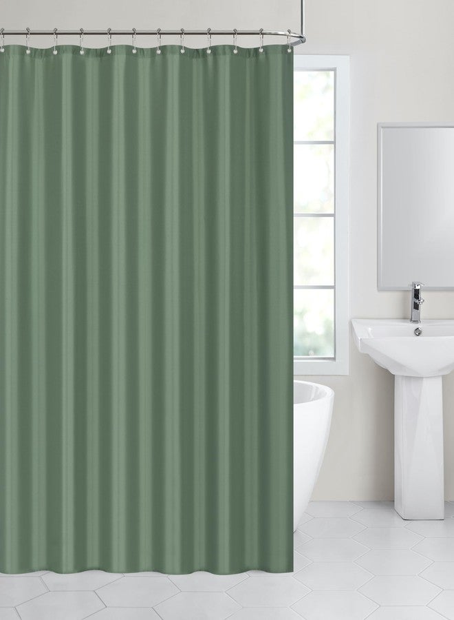GoodGram Hotel Heavyweight Water Resistant Fabric Shower Curtain Liners with Reinforced Metal Hook Holes - Assorted Colors (Sage) - Image 1