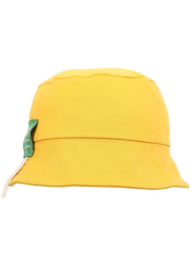 FabSeasons Kids Cotton Bucket Cap/Hat for Boys and Girls, for Sun Protection with Inner Adjustable fit,fits for 3-8 Years (54 cm-Circumference) Yellow - Image 5