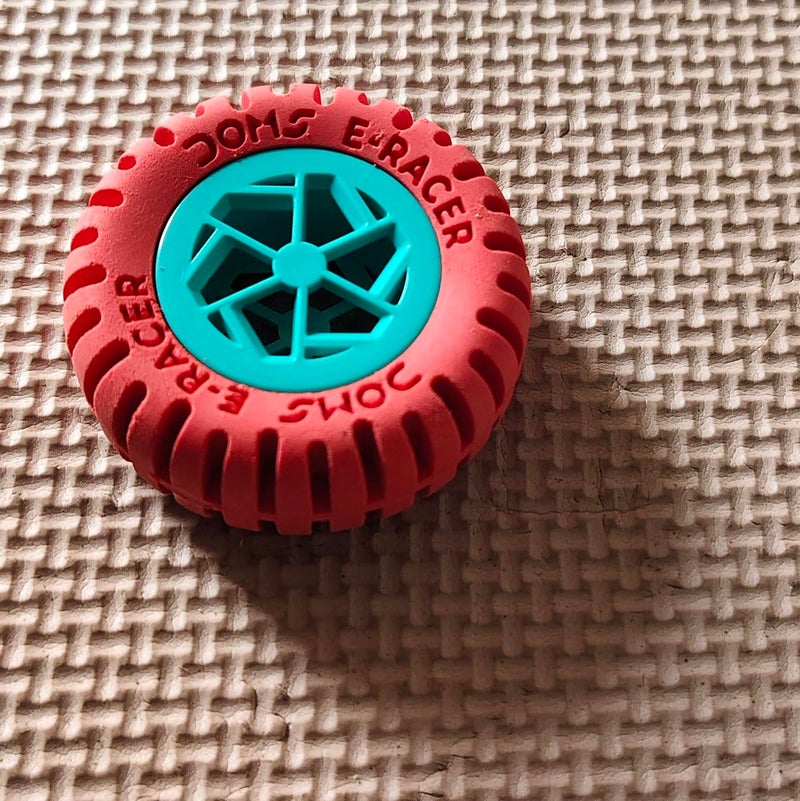 ERacer Tyre Shape Eraser 2 inch Red Colour 2 Pcs