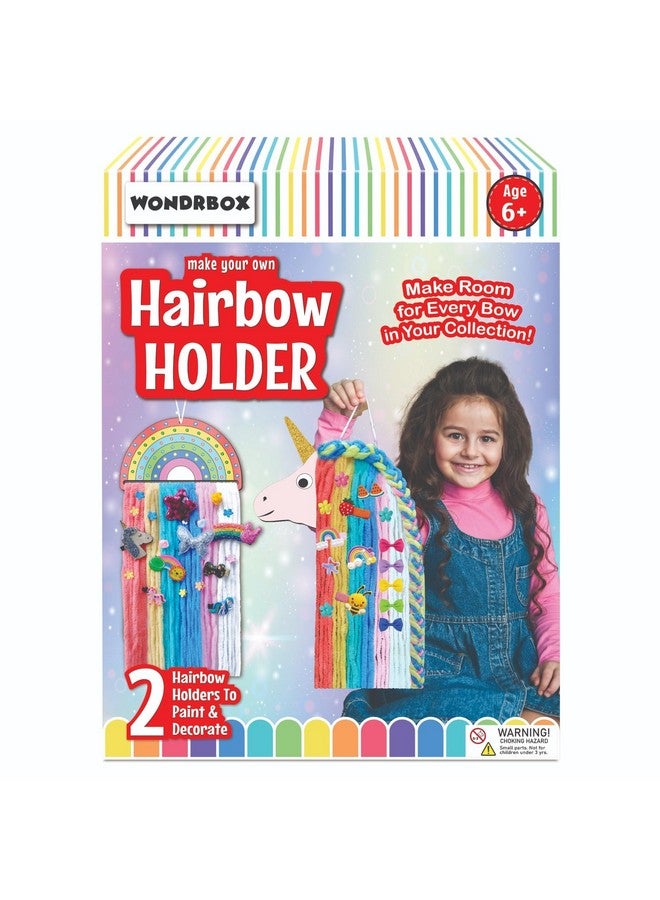 WONDRBOX Hairbow Holder Kit | Art and Craft Kit for Girls 6-12 | Coloring & Painting Kit | Toys for Kids | Birthday Gifts for Girls Age 6 7 8 9 10 11 12 - Image 1