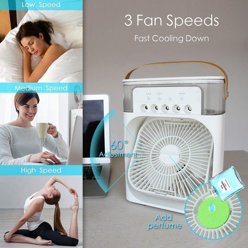 CPEX PortableAcMiniCoolerFanForRoomCoolingRechargeableFanPortableAcForHomePortableAirConditionersWaterCoolerMiniAcForRoomCoolingMiniHumidifierHangingClosetShelves - Image 3
