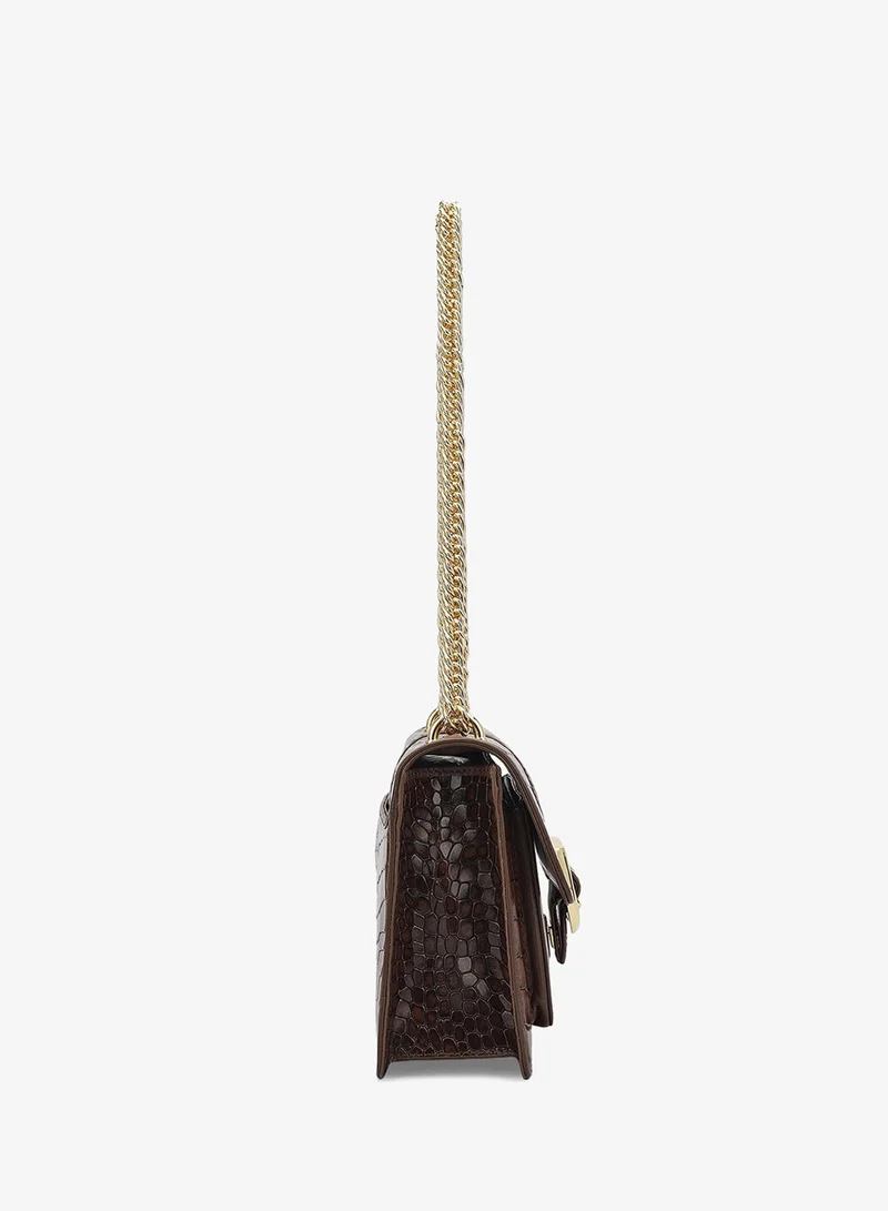 Da Milano Walnut Fresco Double Chain Bag (S) for Women | Best Price UAE
