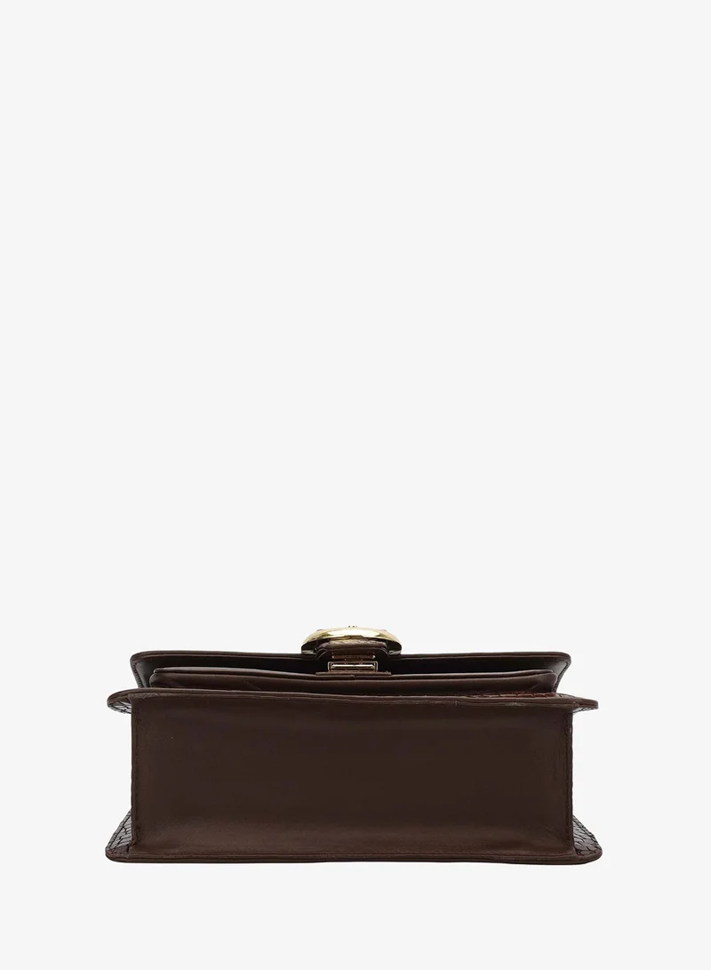 Da Milano Walnut Fresco Double Chain Bag (S) for Women | Best Price UAE