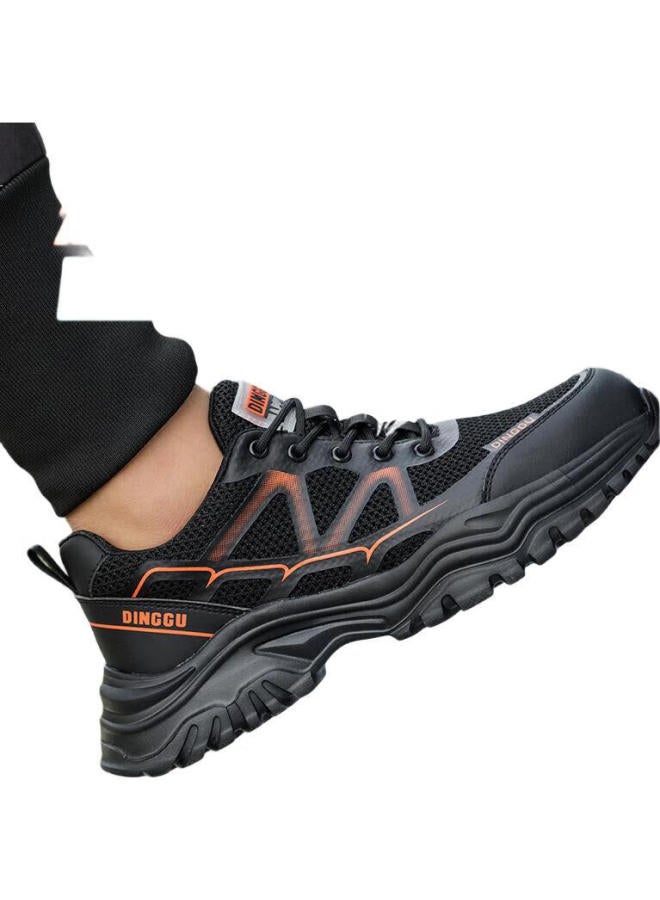 Dinggu Men'S Safety Shoes Anti-Smashing Anti-Piercing Breathable Steel Toe Lightweight Four Seasons 1078 Black W39 - Image 2