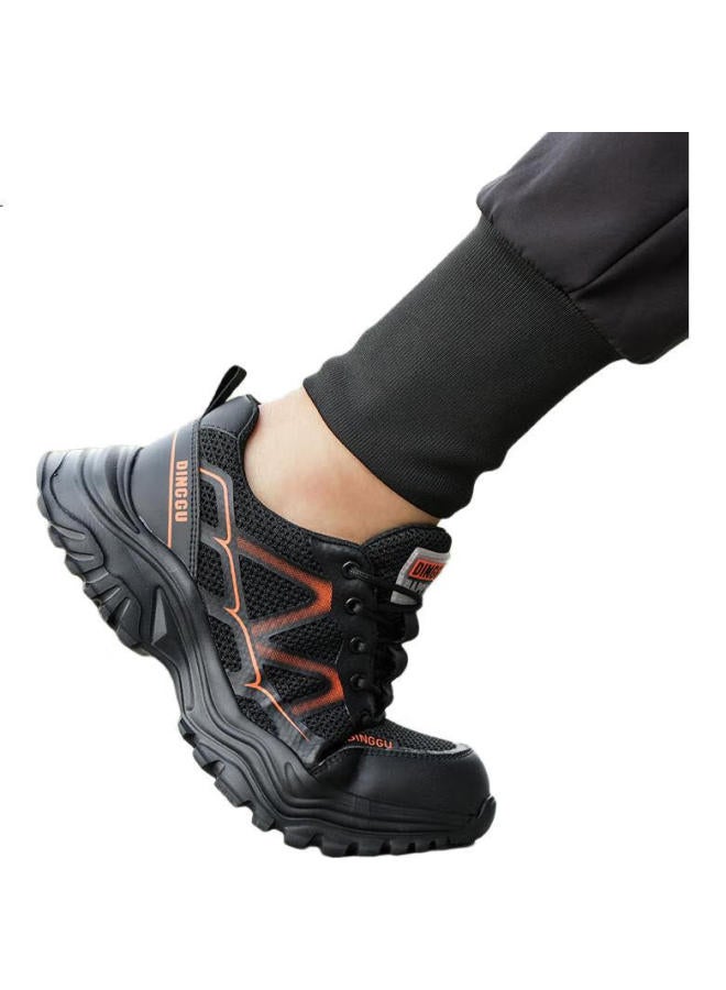 Dinggu Men'S Safety Shoes Anti-Smashing Anti-Piercing Breathable Steel Toe Lightweight Four Seasons 1078 Black W39 - Image 1