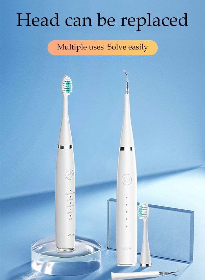 DUNISO Sonic Electric Toothbrush with 3 Brush Heads , Rechargeable Power Toothbrush,  2 Minutes Smart Timer,  5 Cleaning Modes , Waterproof Cleaning Toothbrushes for Adults and Kids（White） - Image 5