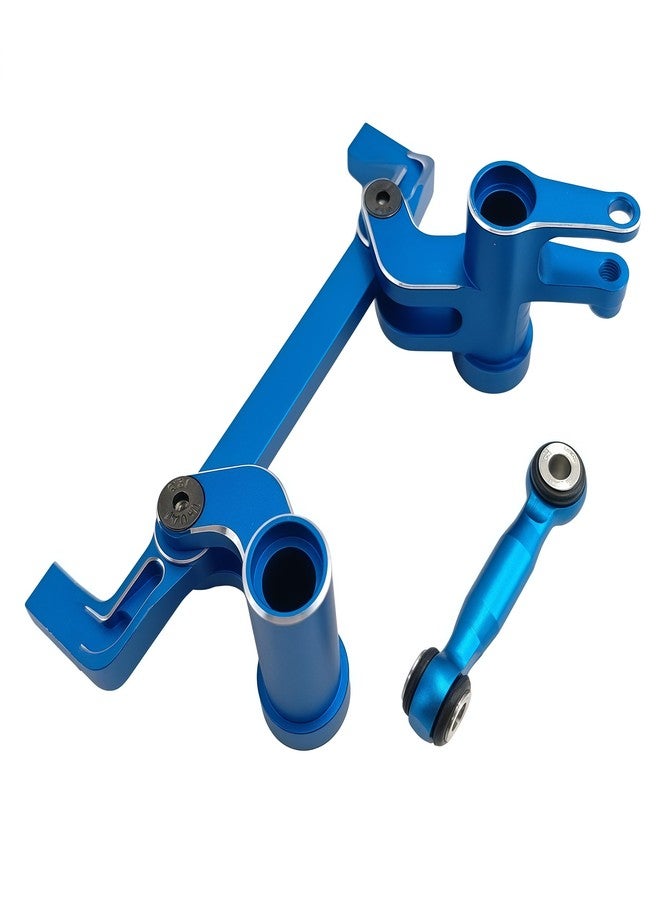 Ruivexi Aluminum Alloy Steering Bellcranks Set for 1/10 4-TEC Ford Mustang Drift Rear Wheel Drive ON-Road Drift CAR-105237-4 RC Car, Replacement Part #10543 (Blue) - Image 4