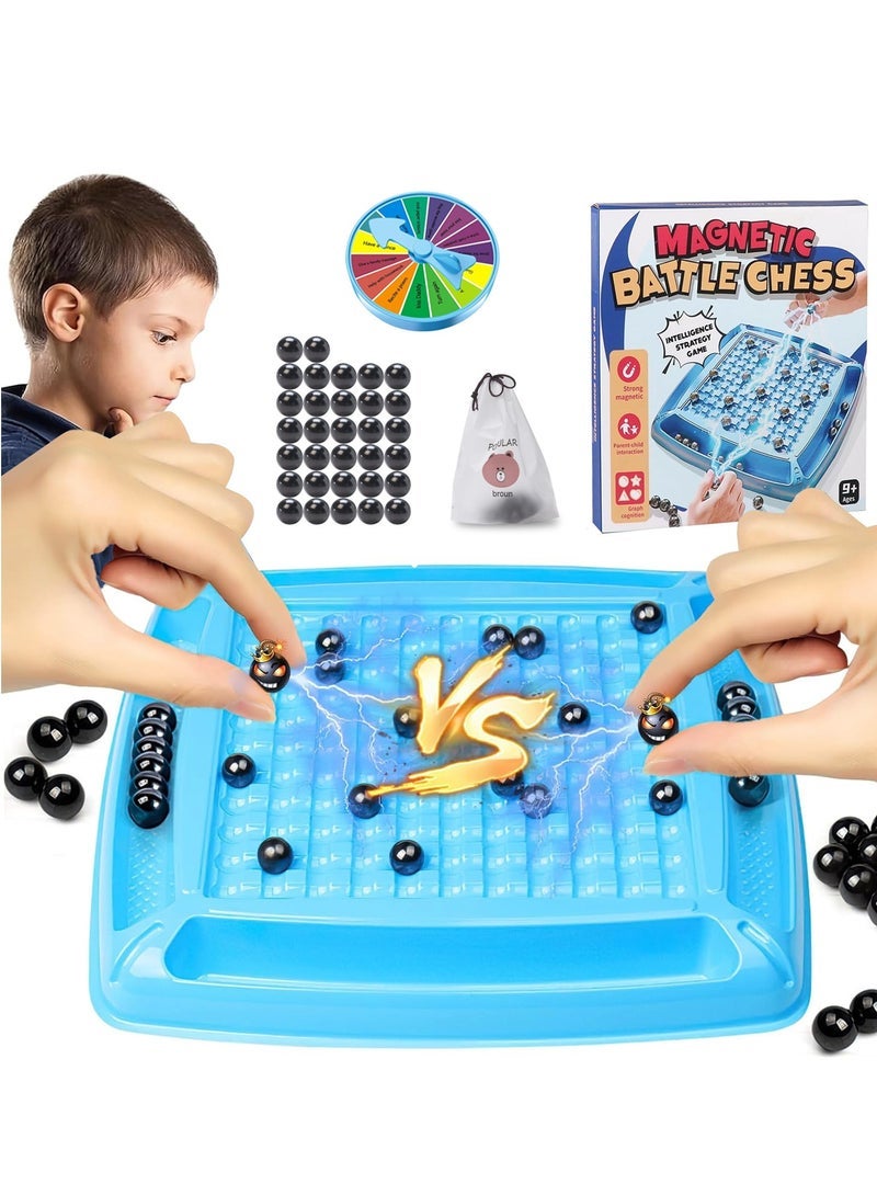Interactive Magnetic Chess Set for Parent-Child Bonding: Enhance Family Fun with Enlightening Strategy Game on Desktop.