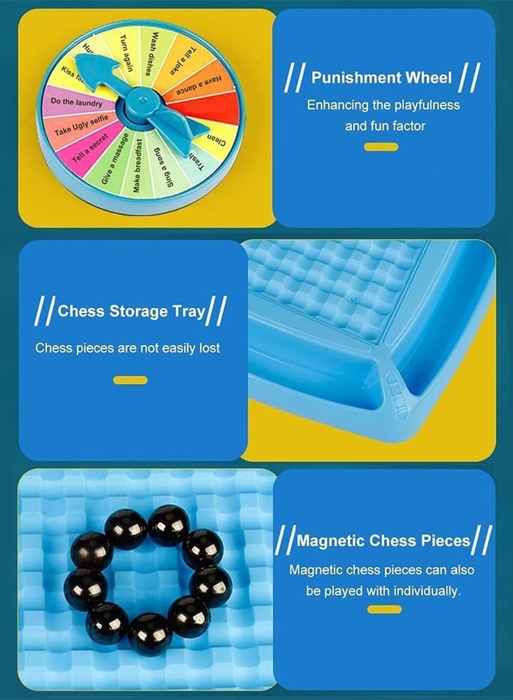 Interactive Magnetic Chess Set for Parent-Child Bonding: Enhance Family Fun with Enlightening Strategy Game on Desktop.