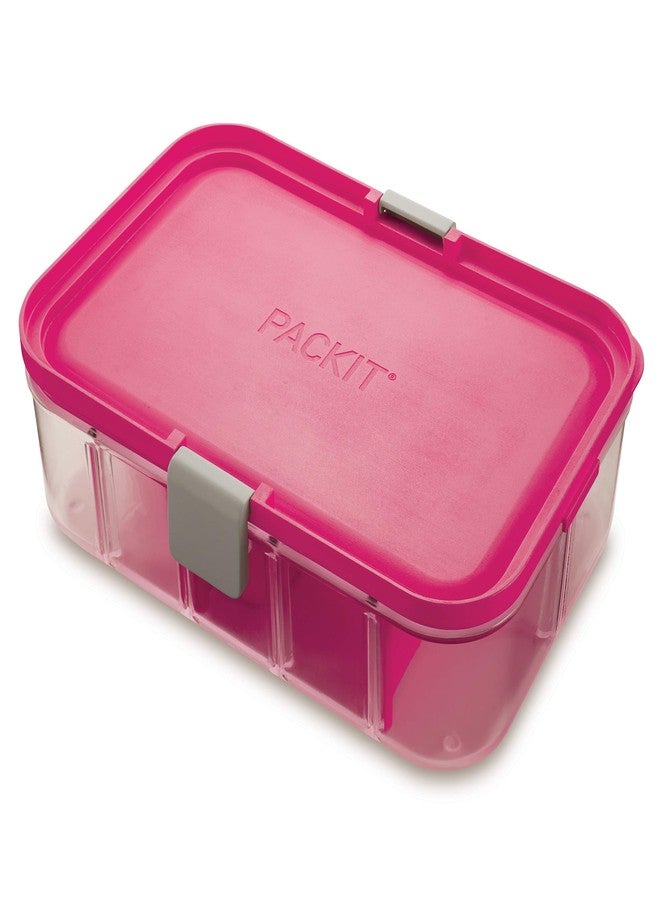 باكيت علبة تخزين طعام PackIt Flex Bento، لون توت العليق الناضج، قاعدة شفافة غير قابلة للكسر، غطاء مانع للتسرب، فواصل مرنة، قابلة للاستخدام في الميكروويف، آمنة للغسل في غسالة الصحون، مثالية لتخصيص وجبات الغداء - Image 2