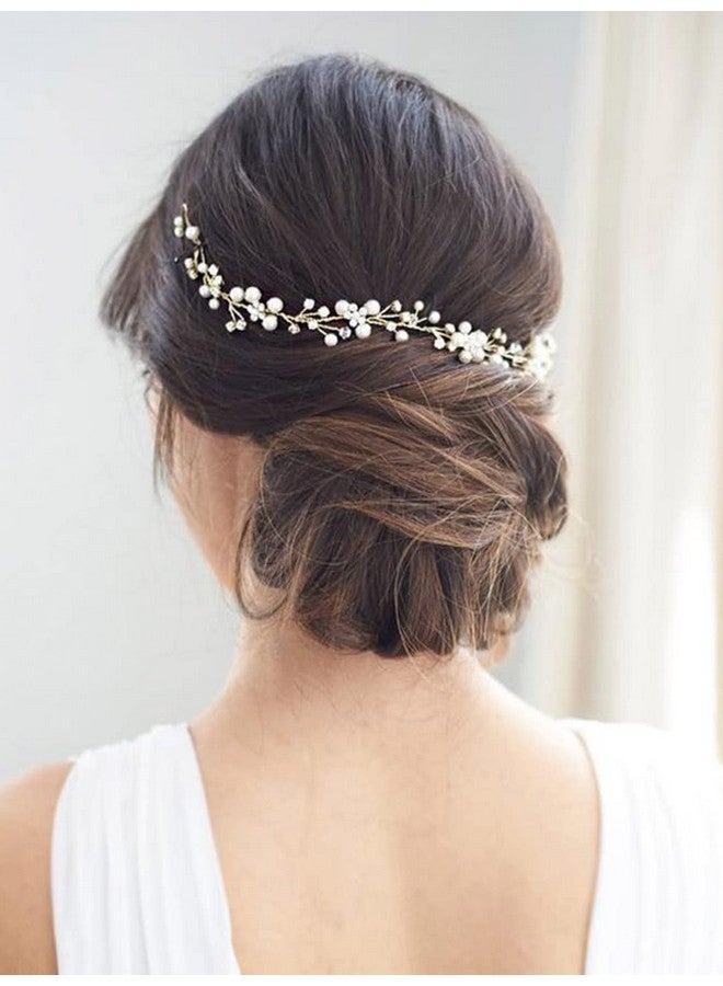 JAKAWIN Bride Rhinestone Wedding Hair Piece Crystal Flower Hair Vine Pearl Bridal Hair Accessories For Women And Girls Hv176 (1 Silver)  - Image 3