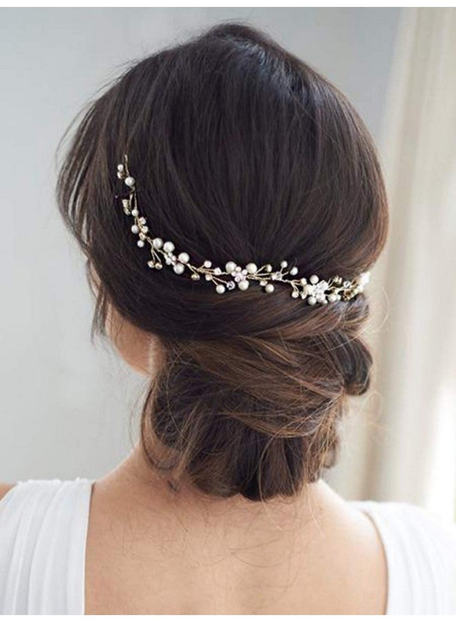 JAKAWIN Bride Rhinestone Wedding Hair Piece Crystal Flower Hair Vine Pearl Bridal Hair Accessories For Women And Girls Hv176 (1 Silver)  - Image 1