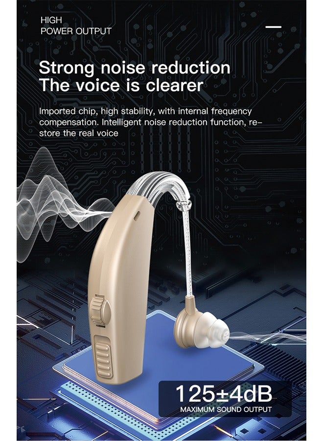 Hearing Aids for Senior, Rechargeable Hearing Aids with Noise Cancelling,Upgraded Hearing Amplifier for Hearing Loss Personal Sound Assist Devices with Volume Control,Skin color 1pcs - Image 3