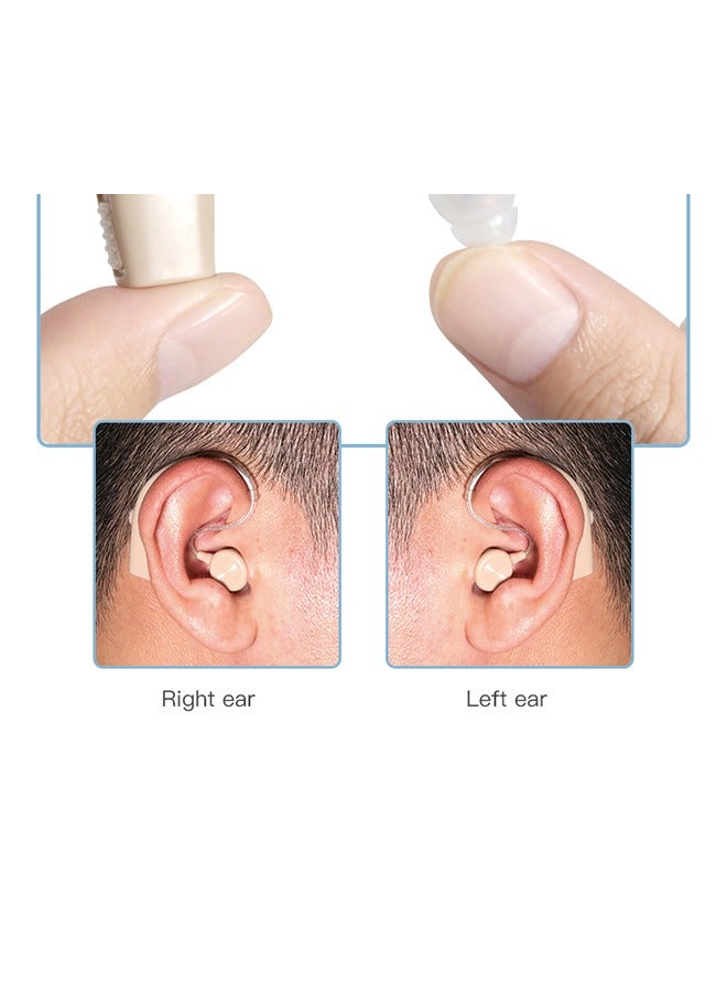 Hearing Aids for Senior, Rechargeable Hearing Aids with Noise Cancelling,Upgraded Hearing Amplifier for Hearing Loss Personal Sound Assist Devices with Volume Control,Skin color 1pcs - Image 5