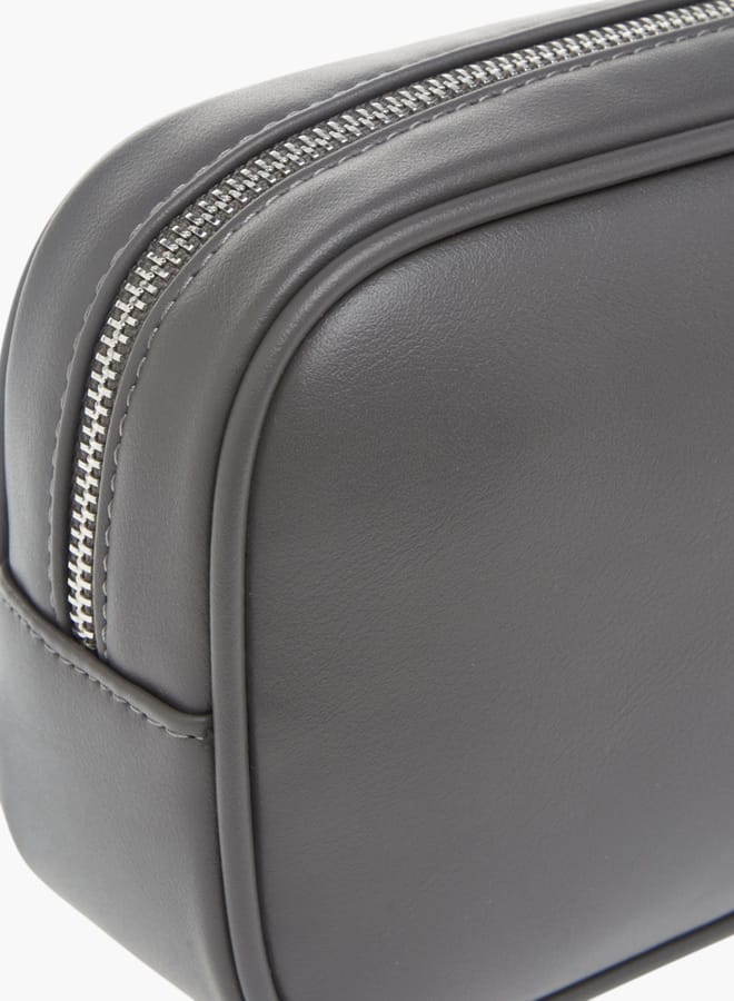 DUCHINI Mens Textured Zip-Around Pouch With Side Strap  - Image 4