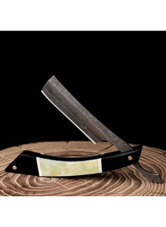 Zertone Damascus Straight Razor With Vg10 Steel Blade -Straight Razors For Men With Ebony And Acrylic Scale - Barber Straight Edge Razor (Black)  - Image 3