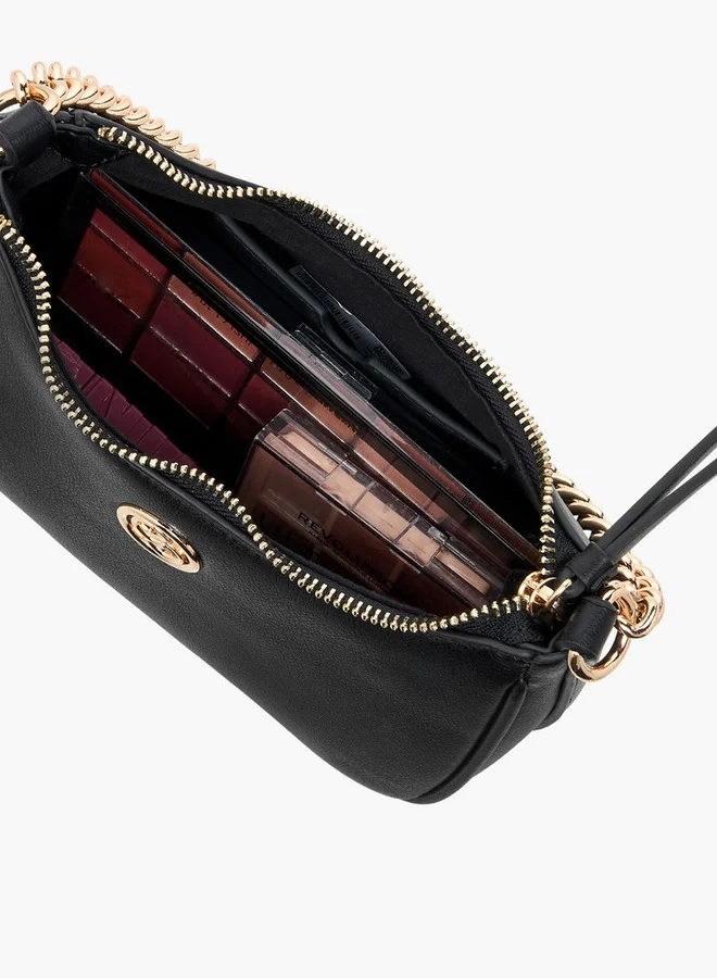 Celeste Textured Crossbody Bag with Zip Closure and Adjustable Strap