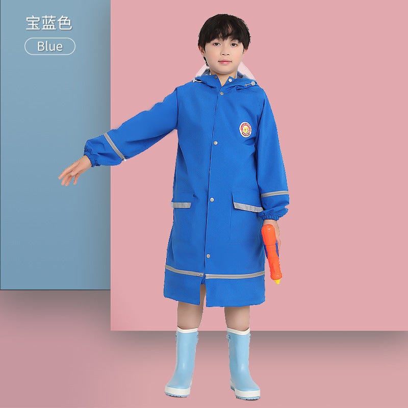 Inmes Children'S Raincoat Lengthen Fashionable Boys And Girls Raincoat Primary School Students Raincoat Poncho Raincoat With Hat - Image 1