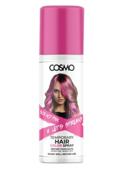COSMO سبراي صبغة الشعر كوزمو نيون هوت بينك المؤقت للجنسين 100 مل | مناسب لجميع أنواع الشعر | رذاذ اللون | سهل الغسل | الجمال | تبدو الحفلة غير تقليدية  - Image 1