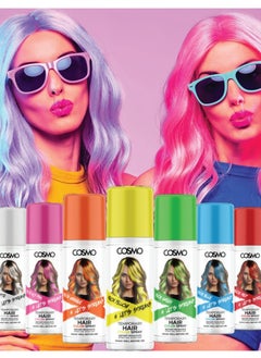 COSMO سبراي صبغة الشعر كوزمو نيون هوت بينك المؤقت للجنسين 100 مل | مناسب لجميع أنواع الشعر | رذاذ اللون | سهل الغسل | الجمال | تبدو الحفلة غير تقليدية  - Image 2