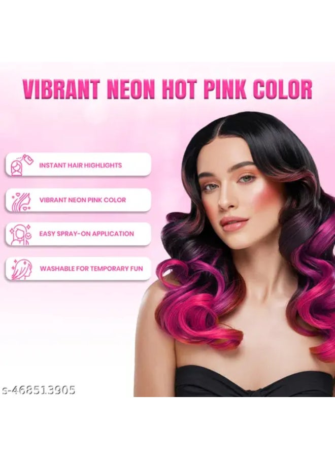 COSMO Cosmo Temporary Neon Hot Pink Hair Color Spray For Unisex 100ml | Suitable for All Hair Types | Colour Spray | Easy to Wash | Beauty | Funky Party Looks  - Image 5