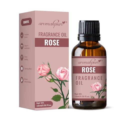 Aromahpure Fragrance Oil | 15 ml | Rose Aroma Oil for Home Fragrance | Best for Aromatherapy | Helps in Meditation | Used in Diffusers, Candles, Air Fresheners, Soaps, IFRA Certified - Image 1