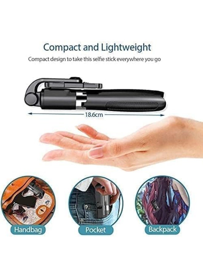 Foldable Phone Tripod with Full Light & Bluetooth Remote – Lightweight & Portable Selfie Stick for TikTok and HD Videos - Image 2