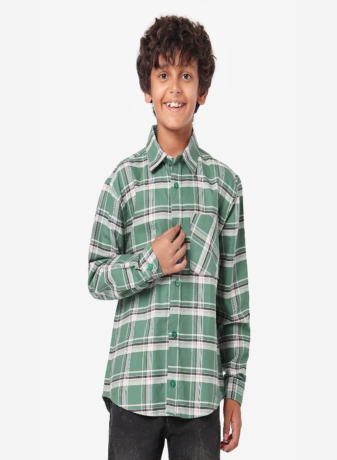 LILPICKS Boys Checkered Shirt 