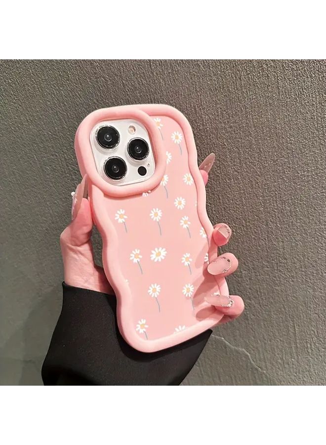 Pink Anti Drop Frosted Wave Macaron Phone Case For IPhone 16 - Image 1
