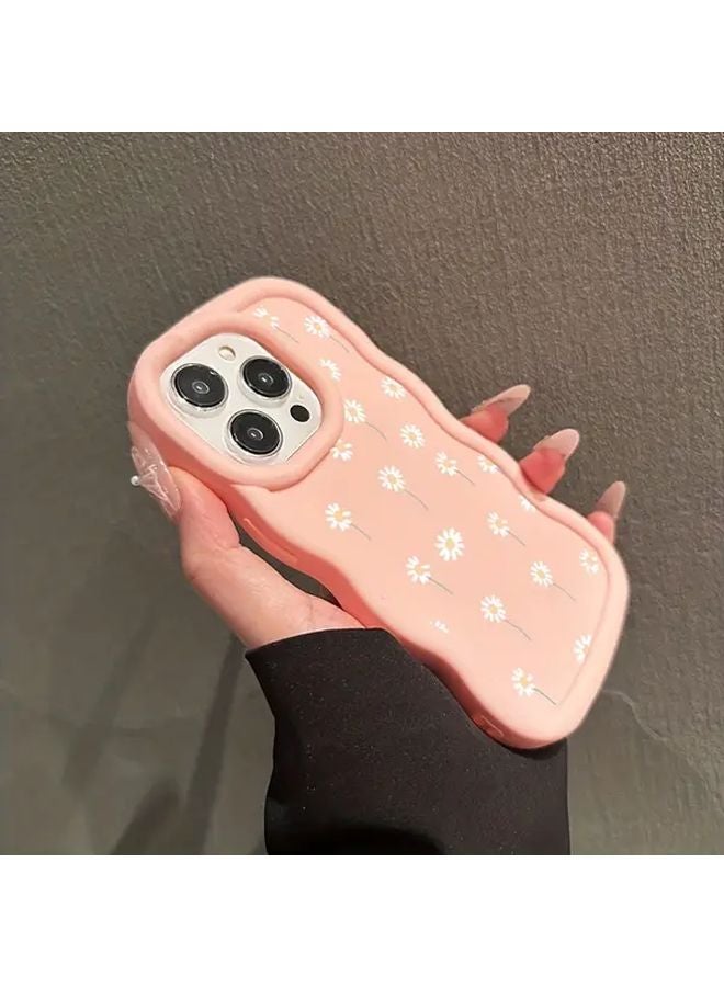 Pink Anti Drop Frosted Wave Macaron Phone Case For IPhone 16 - Image 5