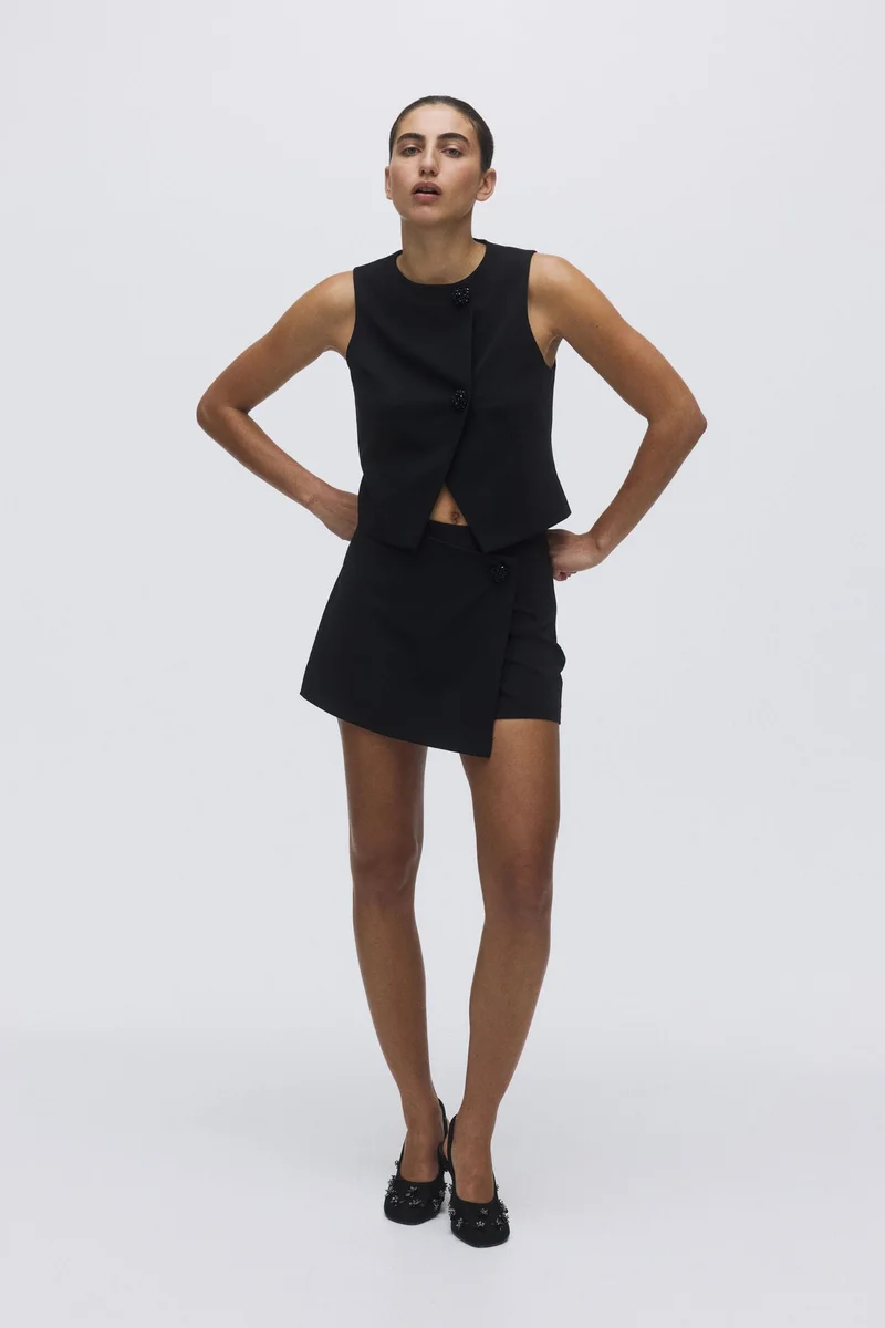 H&M Asymmetric wrap waistcoat