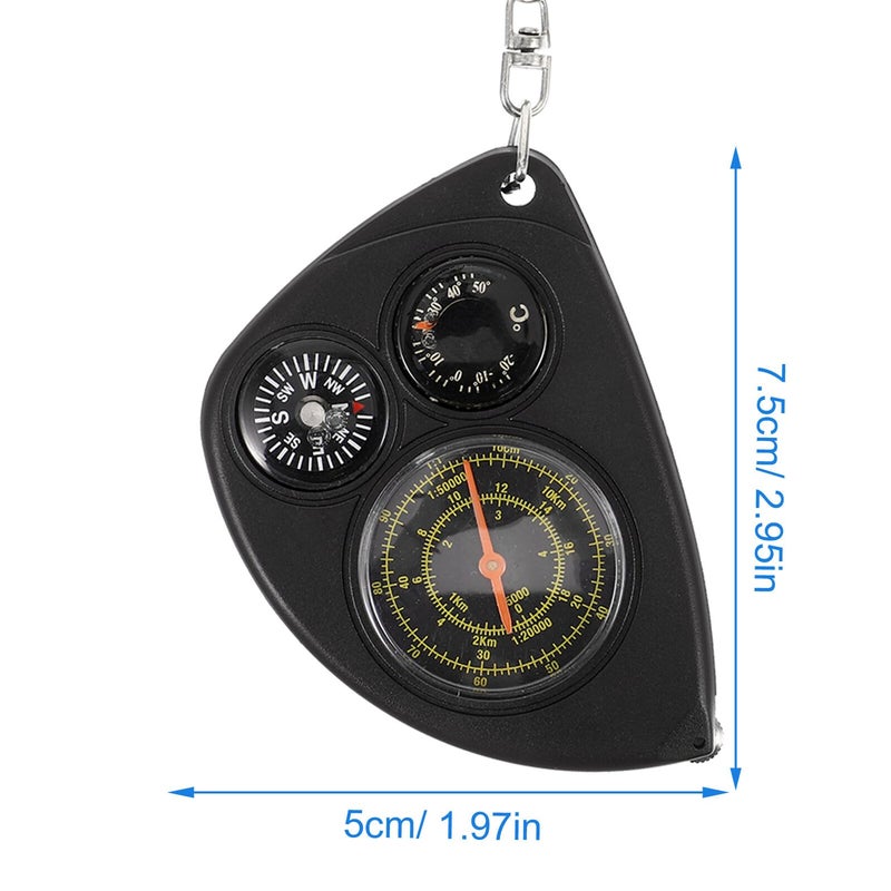 Compact Outdoor Pocket Compass with Distance Measurer and Direction Pointer for Hiking Camping Navigation - Image 3