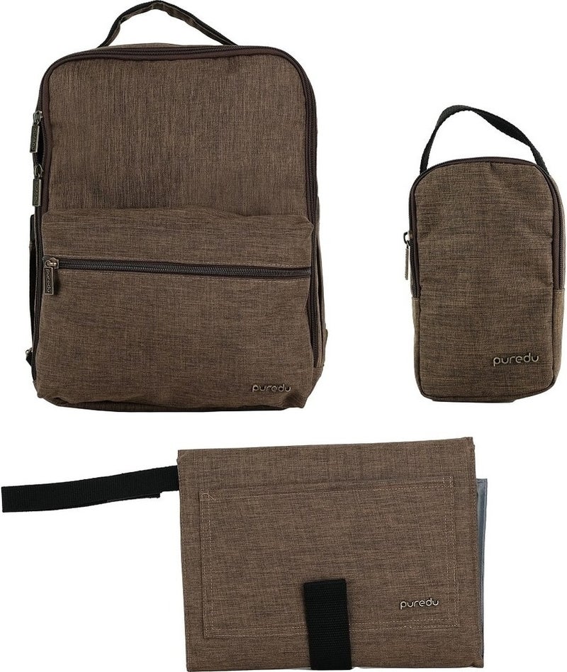 Puredu Brown Baby Care Bag Set - Spice - Image 1