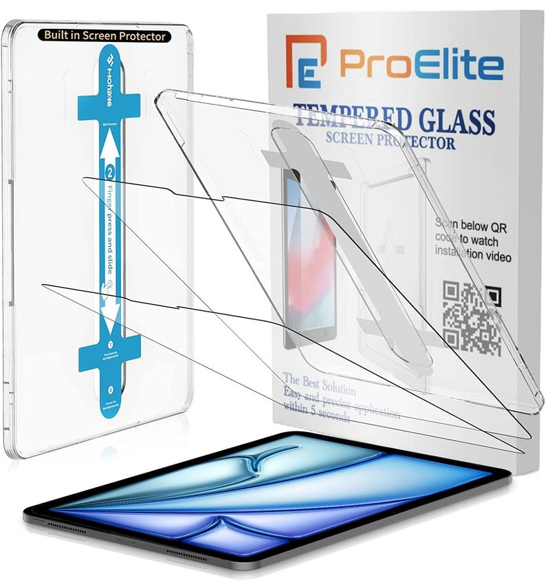ProElite Tempered Glass Screen Protector for Apple iPad Air 11 inch M4/M3/M2 2026/2025/2024 with Auto Alignment Kit, Tempered Glass for iPad Air 11 inch M4/M3/M2 2026/2025/2024 - Image 1