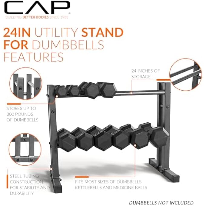 Cap 24" Utility Rack For Dumbbells, Medicine Balls And Kettlebells - Image 3