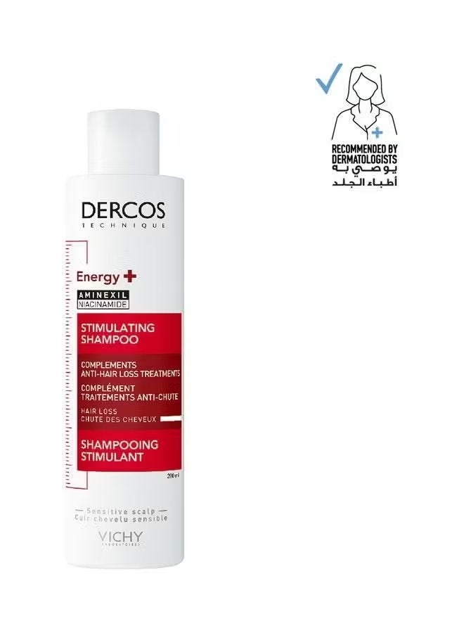 Dercos Energy + شامبو محفز ومضاد لتساقط الشعر مع أمينيكسيل 200 مل 200ملليلتر - Image 1
