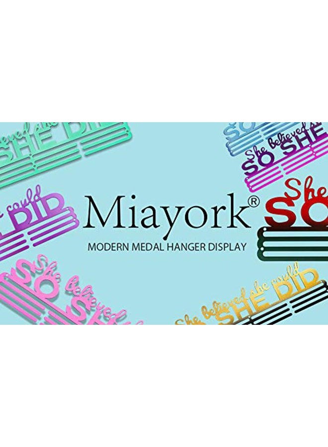 Miayork Medal Holder Display Hanger Rack Frame Trophy-Wall Mount Easy to Install Authorized by USA Patent D889882 - Image 4