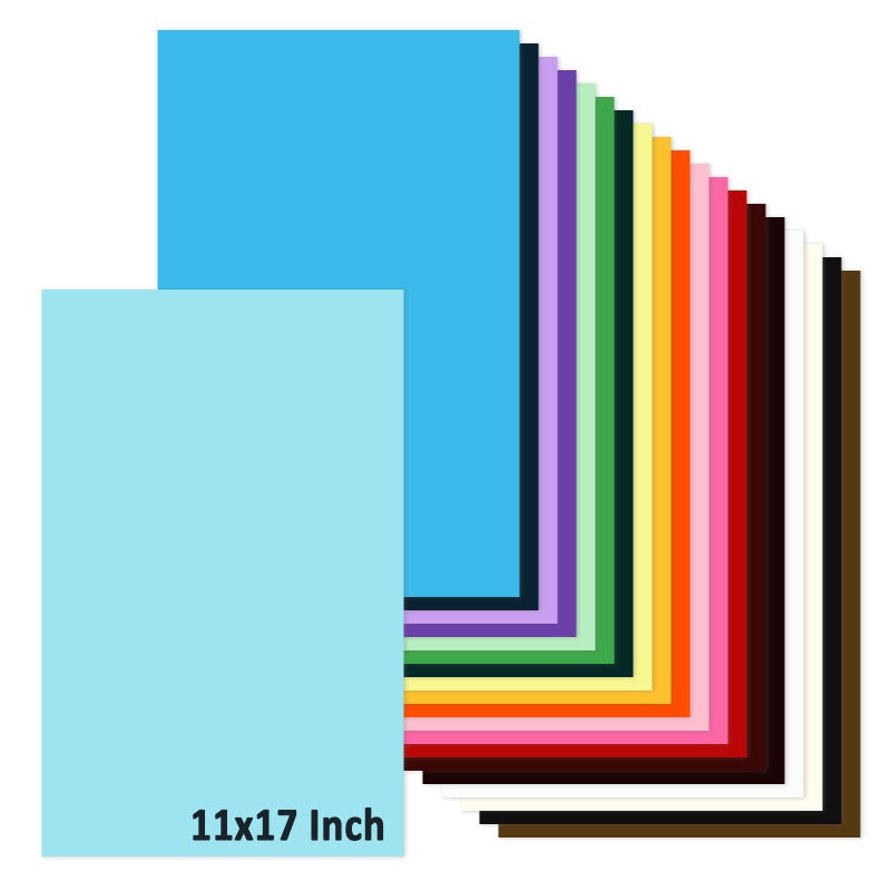 LIVHOLIC 11x17 Large Cardstock A3 Color Paper Colored Card Stock 60 Sheets MultiColor Poster Sheets 20 Colors 80lb Thick Printer Paper Display Board for Art and Crafts Exhibits - Image 2