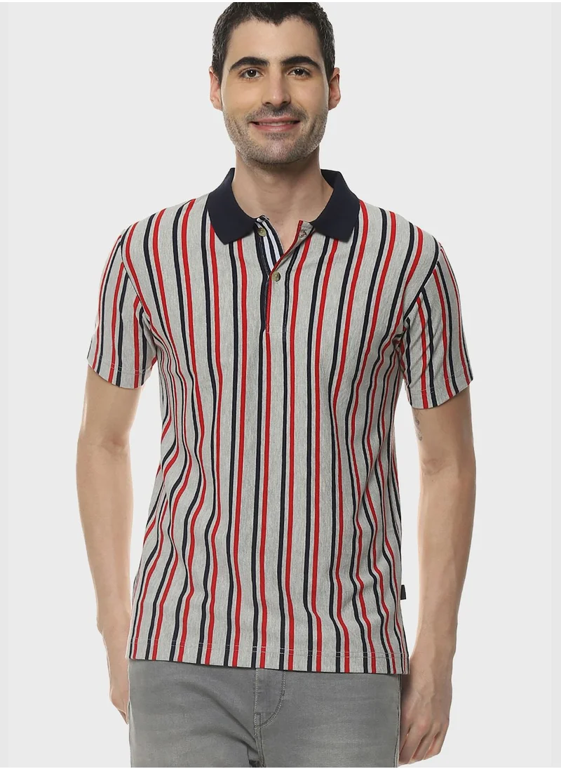 Campus Sutra Striped T-shirt